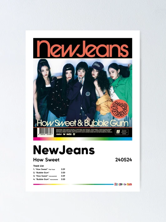 NEWJEANS - How Sweet - Album Artwork Poster