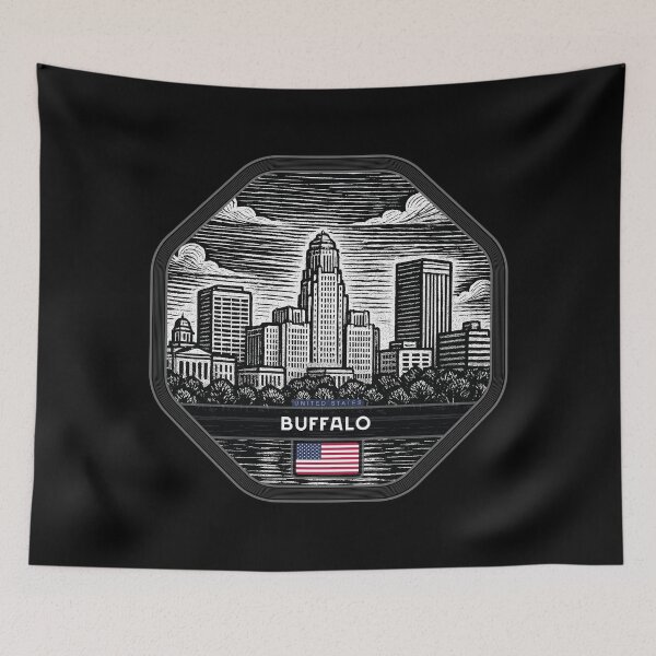 Item preview, Buffalo USA Linocut Style  designed and sold by Thistle-TShop.