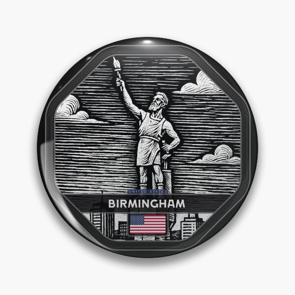 Item preview, Birmingham USA Linocut Style  designed and sold by Thistle-TShop.