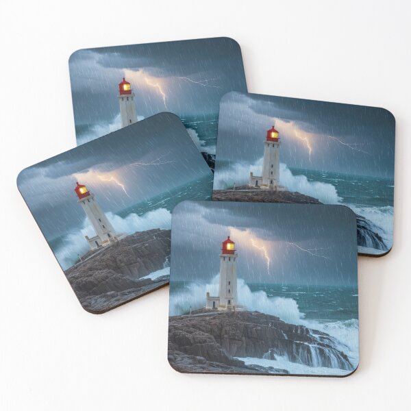 Item preview, lighthouse in fierce storm designed and sold by psychoshadow.
