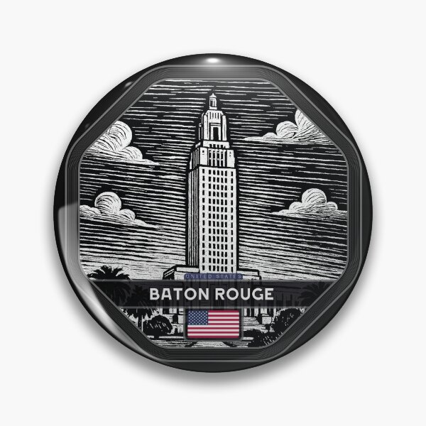 Item preview, Baton Rouge USA Linocut Style  designed and sold by Thistle-TShop.