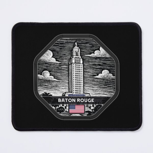Item preview, Baton Rouge USA Linocut Style  designed and sold by Thistle-TShop.