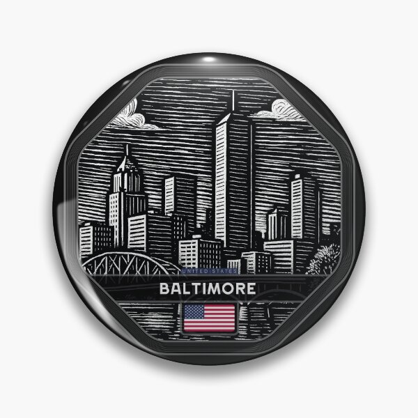 Item preview, Baltimore USA Linocut Style  designed and sold by Thistle-TShop.