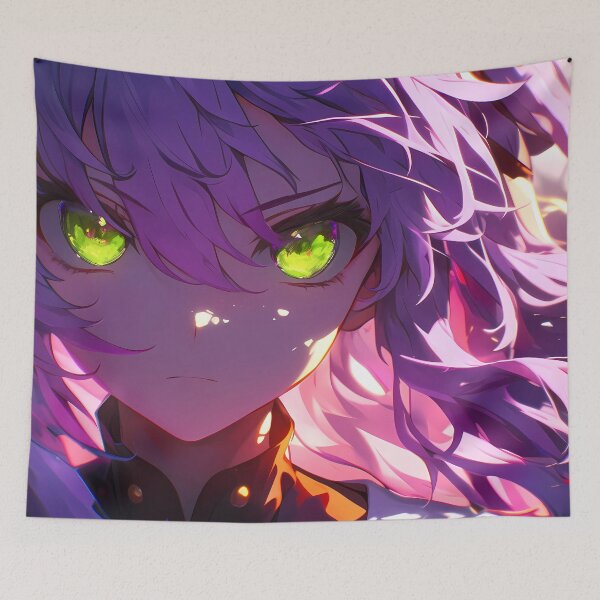 Item preview, Hiiragi Shinoa Seraph Of The End Neon Eyes Serious Closeup designed and sold by 108Recordings.