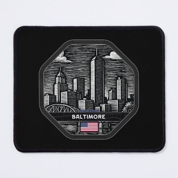 Item preview, Baltimore USA Linocut Style designed and sold by Thistle-TShop.