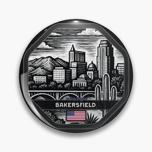 Item preview, Bakersfield USA Linocut Style  designed and sold by Thistle-TShop.