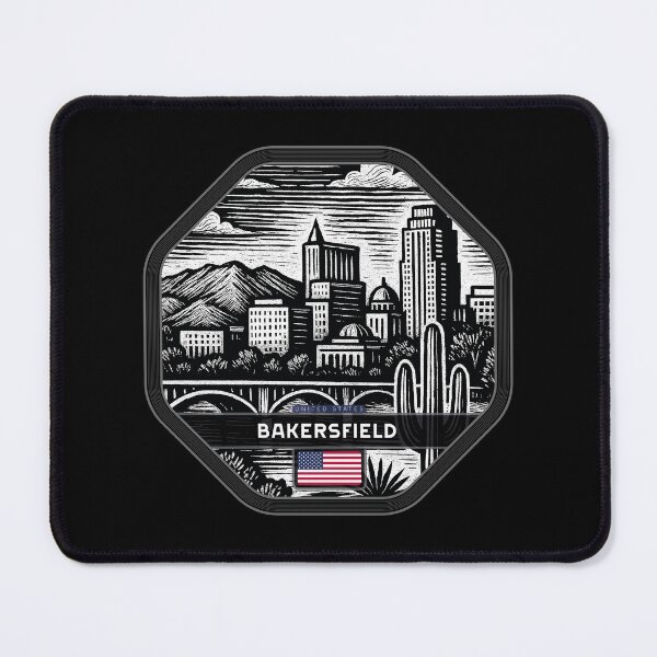 Item preview, Bakersfield USA Linocut Style  designed and sold by Thistle-TShop.