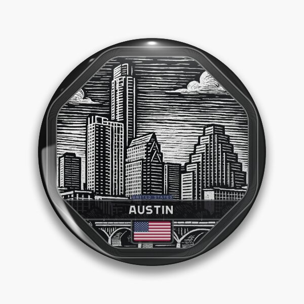 Item preview, Austin USA Linocut Style  designed and sold by Thistle-TShop.