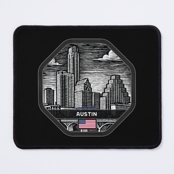 Item preview, Austin USA Linocut Style designed and sold by Thistle-TShop.