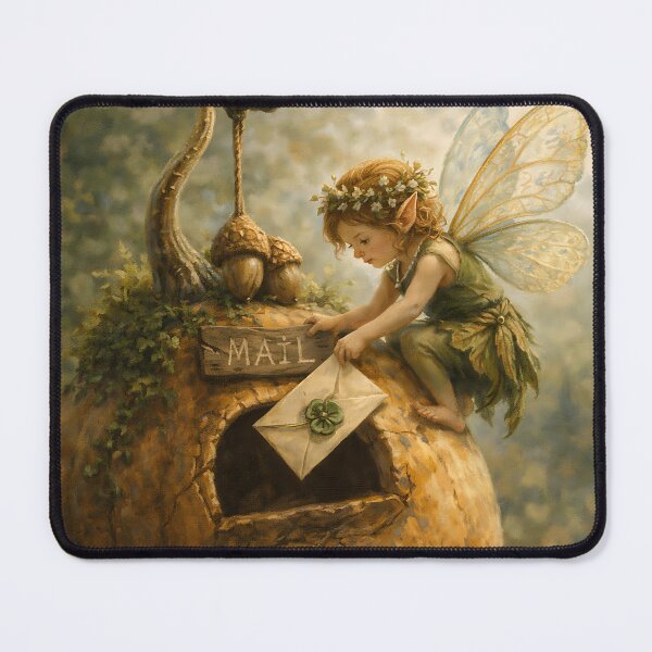 Item preview, The Mail-Carrier Sprite - Whimsical Cottagecore designed and sold by bapupa.