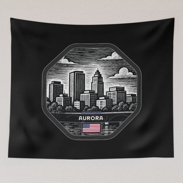 Item preview, Aurora USA Linocut Style  designed and sold by Thistle-TShop.