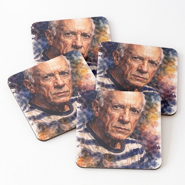 Item preview, Pablo Picasso Watercolour Portrait | Moody Artist Wall Art | Iconic Painter Print | Expressive Fine Art Decor designed and sold by ConorKeeganArt.
