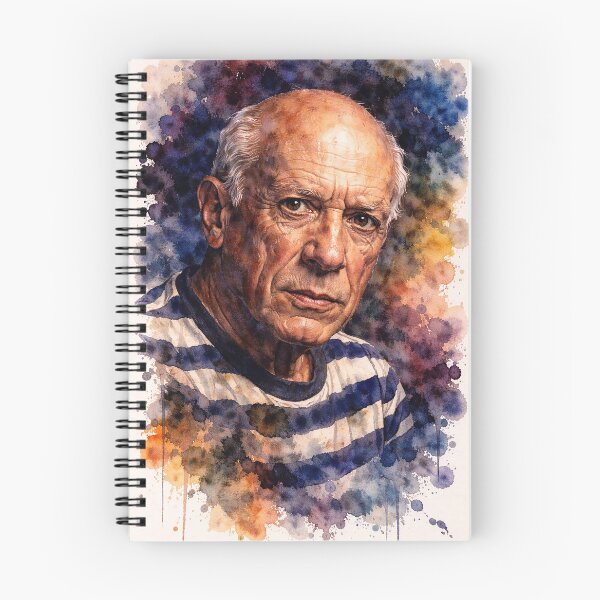 Item preview, Pablo Picasso Watercolour Portrait | Moody Artist Wall Art | Iconic Painter Print | Expressive Fine Art Decor designed and sold by ConorKeeganArt.