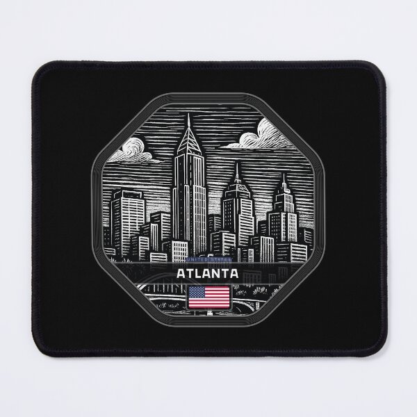 Item preview, Atlanta USA Linocut Style designed and sold by Thistle-TShop.