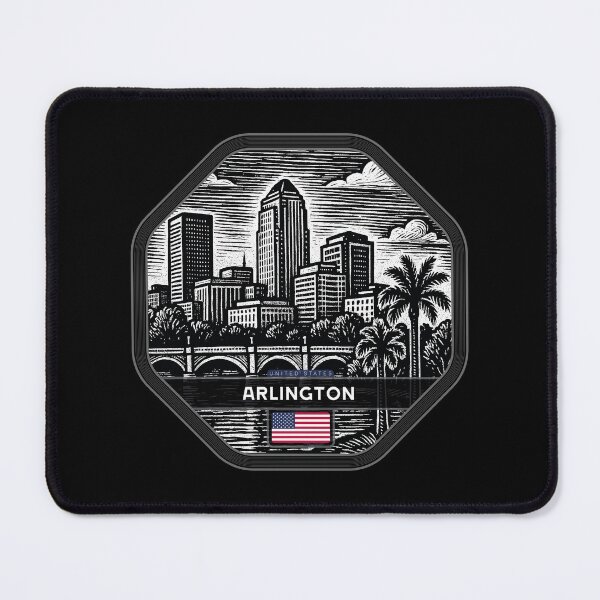 Item preview, Arlington USA Linocut Style designed and sold by Thistle-TShop.