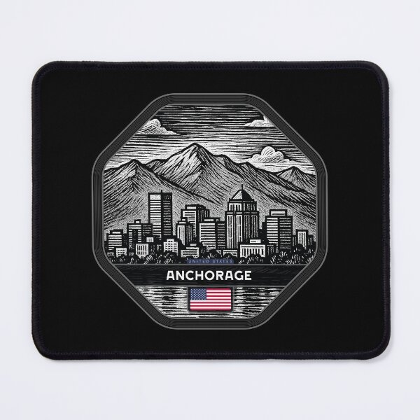 Item preview, Anchorage USA Linocut Style  designed and sold by Thistle-TShop.