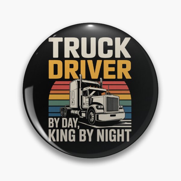 Item preview, Truck Driver By Day King By Night Retro Truck Design designed and sold by ChillDrop.