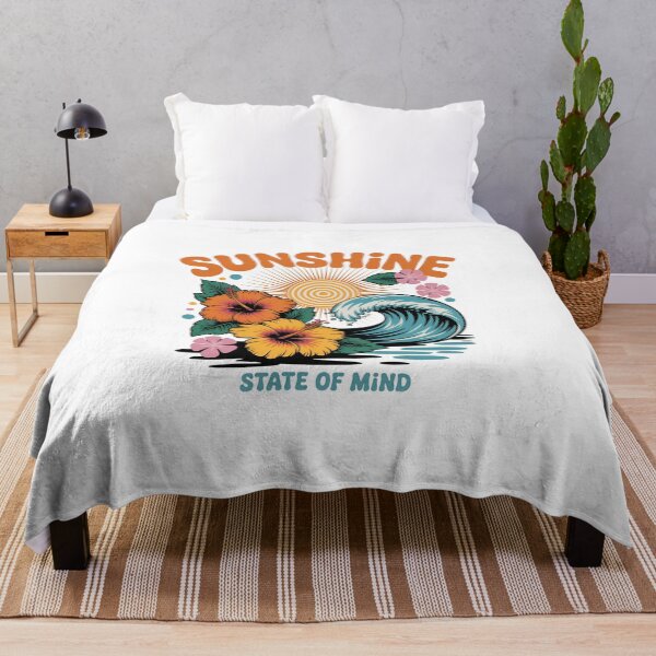 Item preview, Sunshine State of Mind Retro Summer Design - Beach Wave Floral Positive Vibes Aesthetic designed and sold by KymeraStudio25.