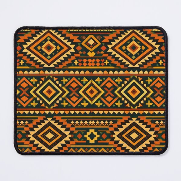 Item preview, Tribal Sun - Aztec Geometric Seamless Pattern with Earth Tones designed and sold by myforestfog.