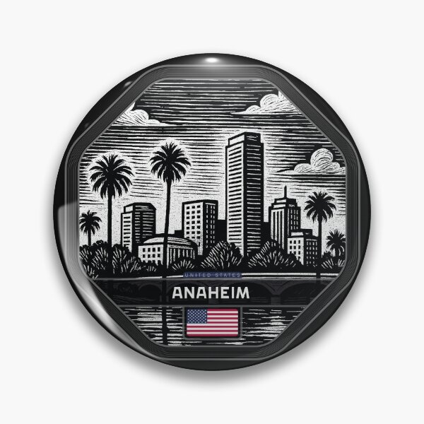 Item preview, Anaheim USA Linocut Style  designed and sold by Thistle-TShop.