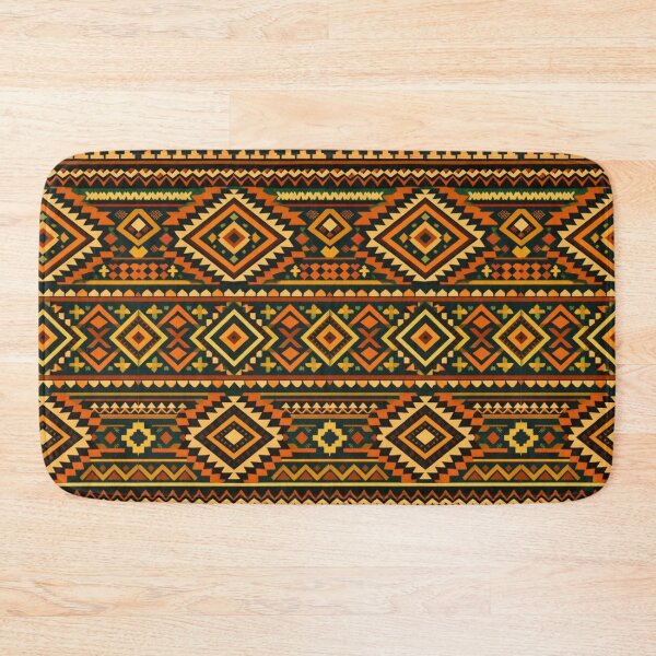 Item preview, Tribal Sun - Aztec Geometric Seamless Pattern with Earth Tones designed and sold by myforestfog.