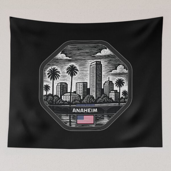 Item preview, Anaheim USA Linocut Style  designed and sold by Thistle-TShop.