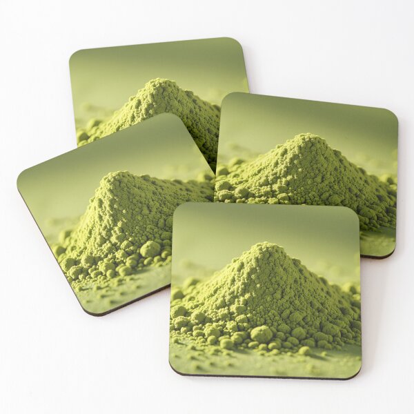 Item preview, Light Green Powder Pile – Matcha Superfood or Supplement Closeup designed and sold by EmeraldeaArt.