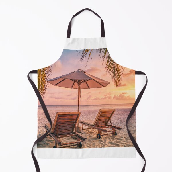 Item preview, Love Couple Two Beach Chairs Umbrella Palm Tree Sunset designed and sold by icemanphotos.