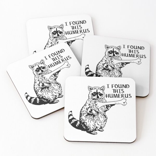 Item preview, I Found This Humerus Funny Raccoon Pun Sticker designed and sold by JossDesign15.