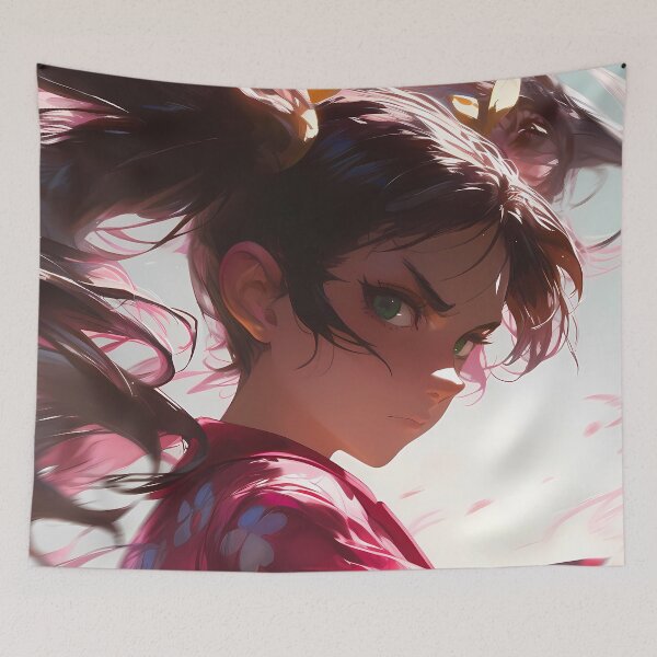 Item preview, Karen Araragi Bakemonogatari Fierce Gaze Pink Breeze designed and sold by 108Recordings.