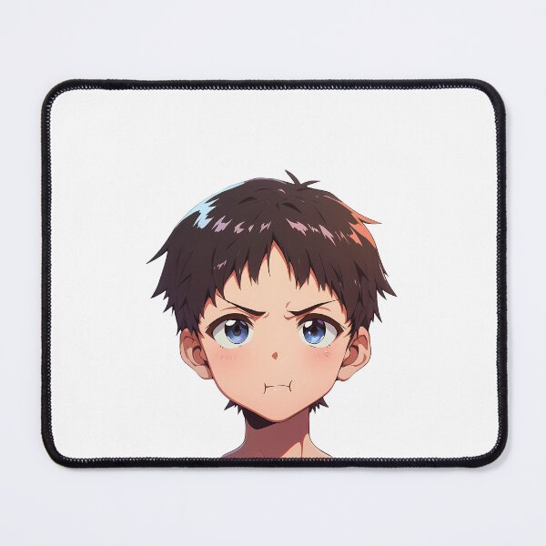 Item preview, Shinji Ikari Neon Genesis Evangelion Chibi Determined Face designed and sold by 108Recordings.