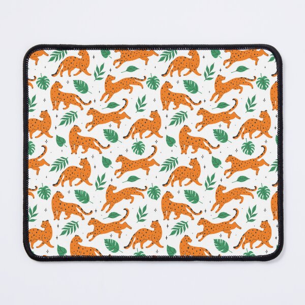 Item preview,  leopards in various poses and tropical leaves designed and sold by burbura.