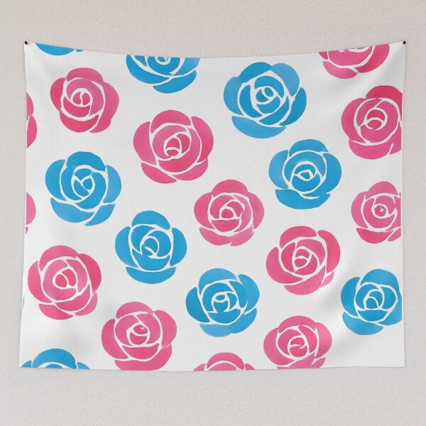 Item preview,  Baby pink and blue roses designed and sold by uunaa.