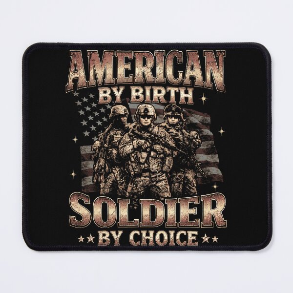 Item preview, American by Birth Soldier by Choice US Flag Veterans Day designed and sold by schoolofbullies.