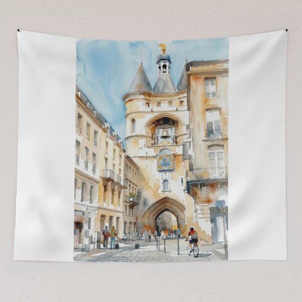 Item preview, Bordeaux Big Bell Watercolor designed and sold by caracatita75.