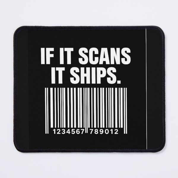 Item preview, If It Scans It Ships Funny Warehouse T-Shirt | Barcode Scanner Logistics Humor designed and sold by KeeganDykes.