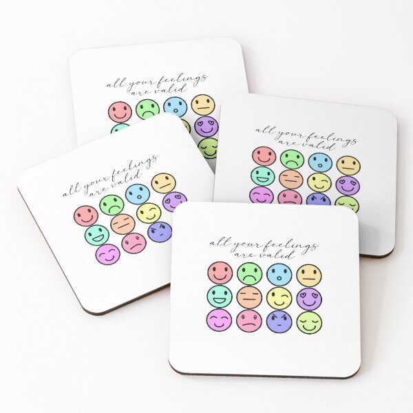 Artikelvorschau, All Your Feelings Are Valid – Cute Smiley Mental Health Positivity Design entworfen und verkauft von klebtgut.