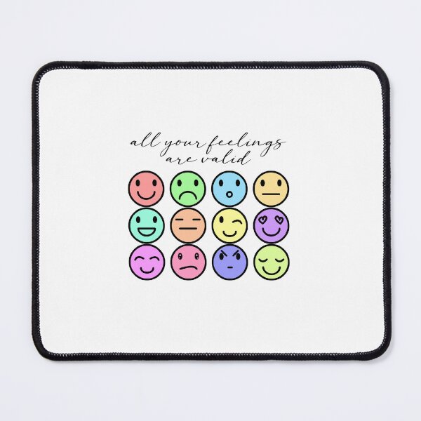 Item preview, All Your Feelings Are Valid – Cute Smiley Mental Health Positivity Design designed and sold by klebtgut.