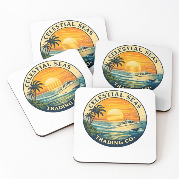 Item preview, Celestial Seas Trading Co. Signature Sunset Boat Logo – designed and sold by celestialseastc.