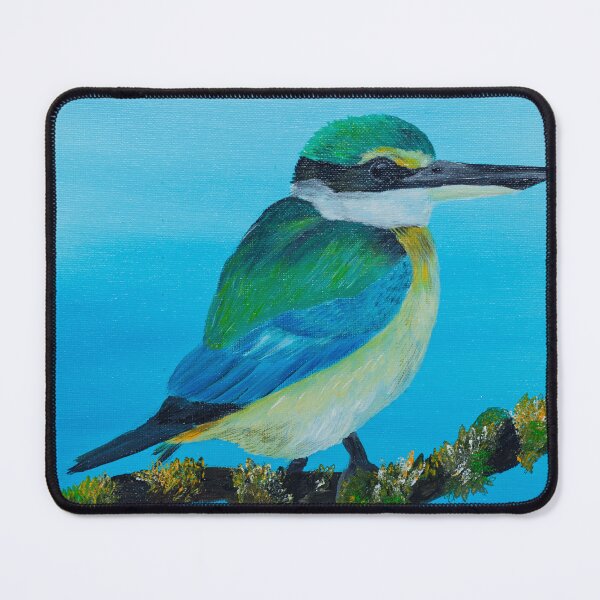 Item preview, Colorful Small Bird on Blue designed and sold by Agnieszka Gajewska art.