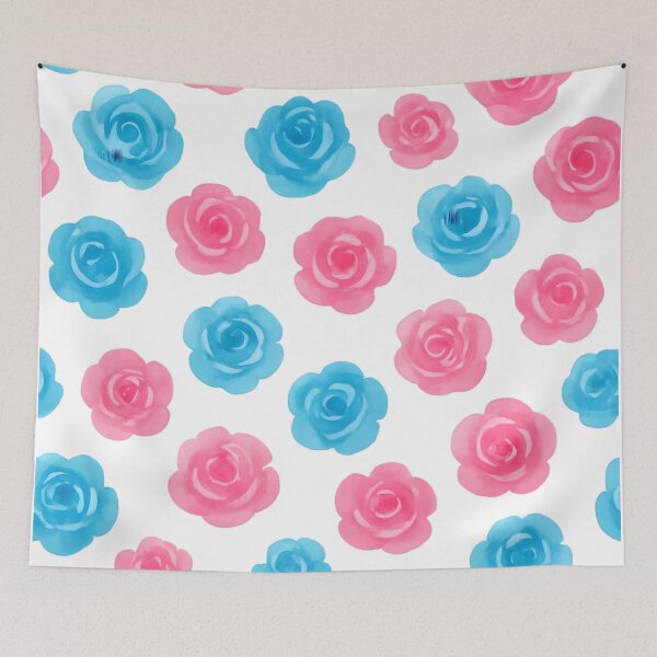 Item preview,  Baby pink and blue roses designed and sold by uunaa.