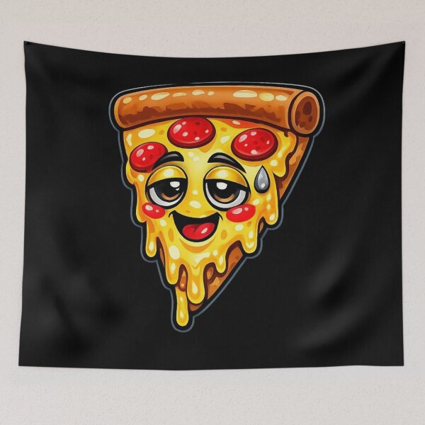 Item preview, Cheesy Pizza Slice 3D – Cute Retro 90s Cartoon Character designed and sold by Timeless Junction.