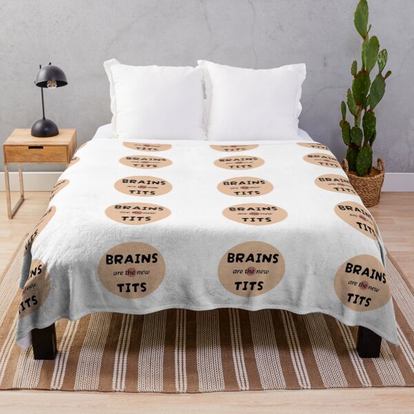 Item preview, Brains Are The New Tits – Funny Feminist Quote Smart Humor Design designed and sold by klebtgut.