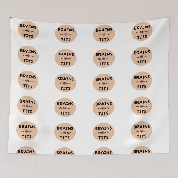 Item preview, Brains Are The New Tits – Funny Feminist Quote Smart Humor Design designed and sold by klebtgut.