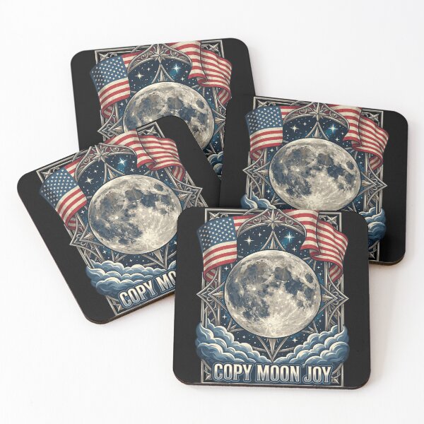 Item preview, Vintage Full Moon American Flag Celestial Art Copy Moon Joy designed and sold by TopKult.