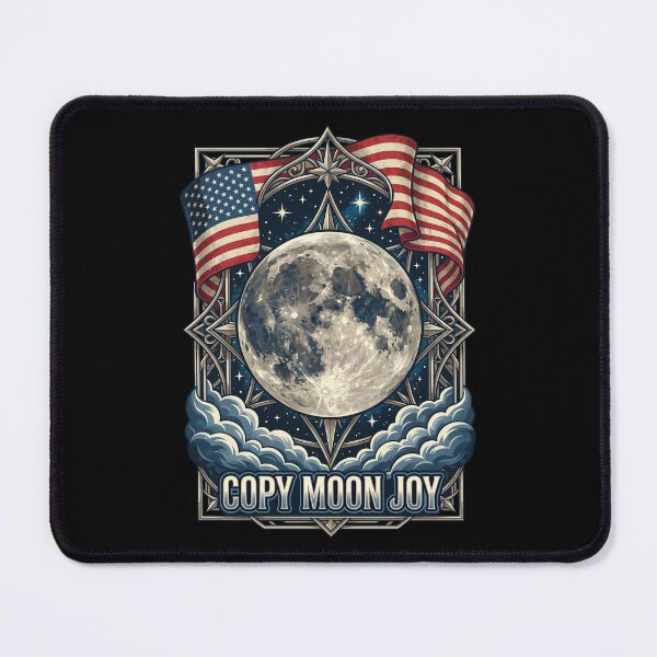 Item preview, Vintage Full Moon American Flag Celestial Art Copy Moon Joy designed and sold by TopKult.