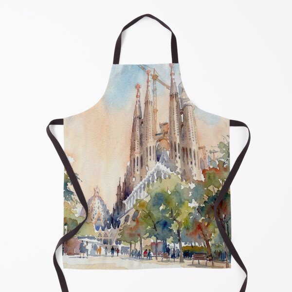 Item preview, Sagrada Familia Barcelona Park Alley Watercolor designed and sold by caracatita75.