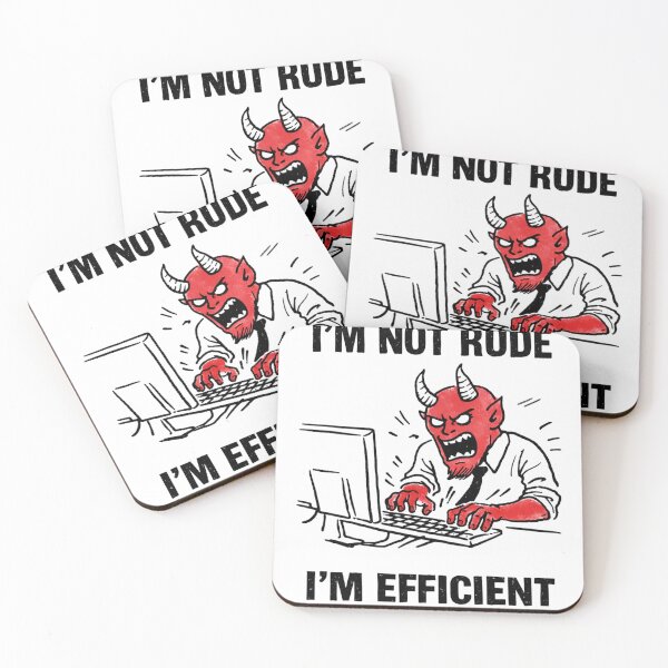 Item preview, I'm Not Rude I'm Efficient Funny Devil Office Humor designed and sold by JossDesign15.