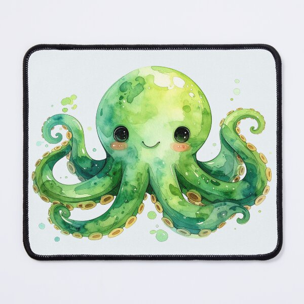 Item preview, Cheerful green octopus designed and sold by LiskoDesign.