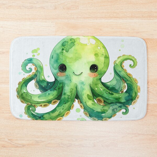 Item preview, Cheerful green octopus designed and sold by LiskoDesign.